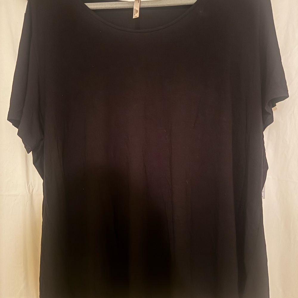 Women's Black Short Sleeve Sleep Tee